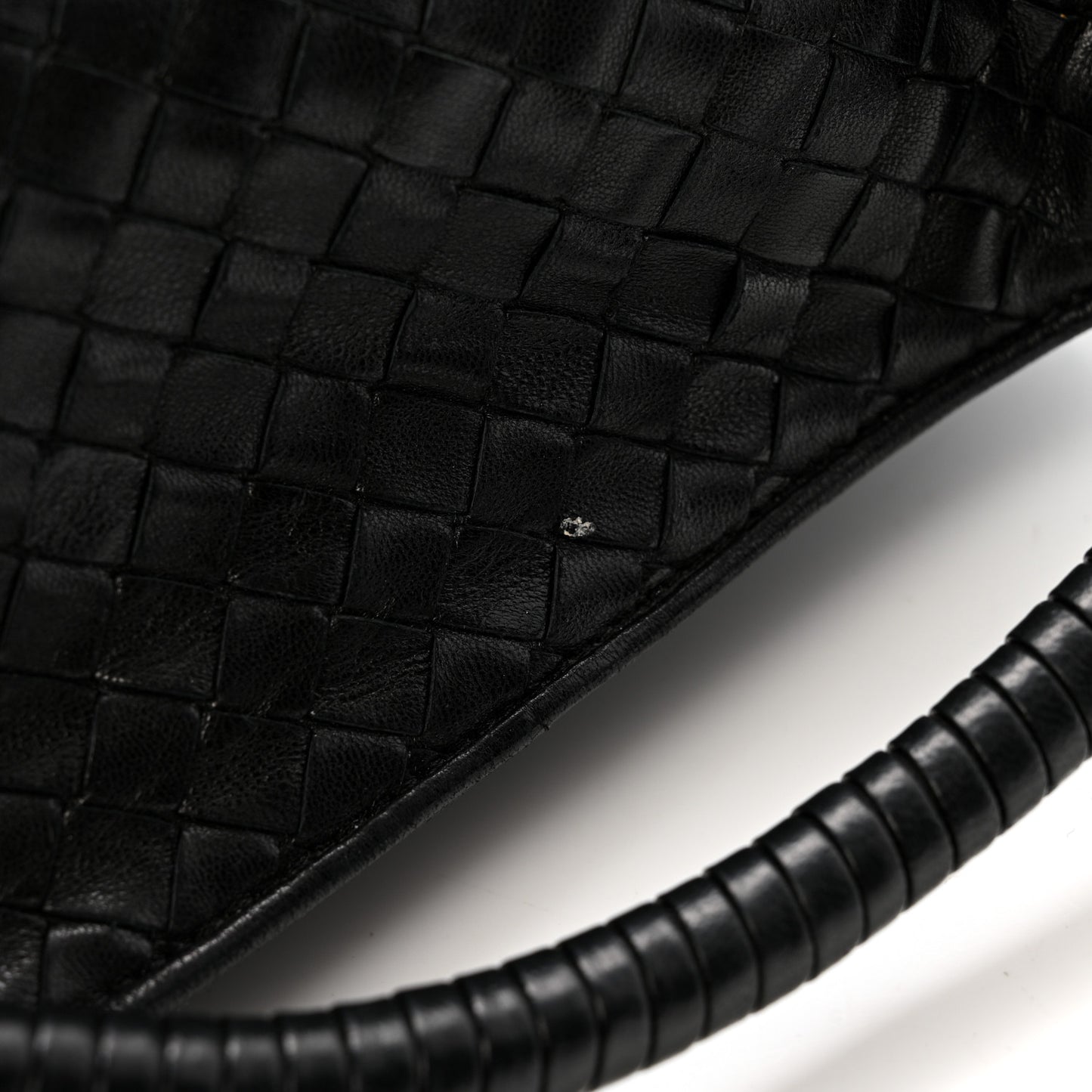 Nappa Intrecciato Small Hobo Shoulder Bag Black