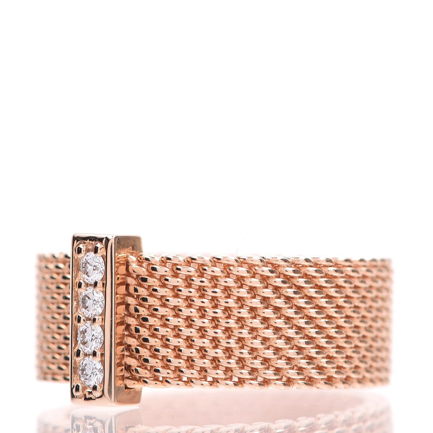 18K Rose Gold 4 Diamond Somerset Ring 48 4.25