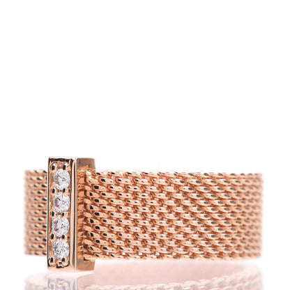 Tiffany 18K Rose Gold 4 Diamond Somerset Ring 48 4.25 3 of 10