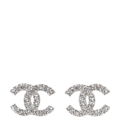 Chanel Crystal CC First Class Stud Earrings Gold 1 of 5
