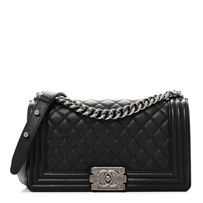 Chanel Caviar Quilted Medium Boy Flap Black 1 of 10