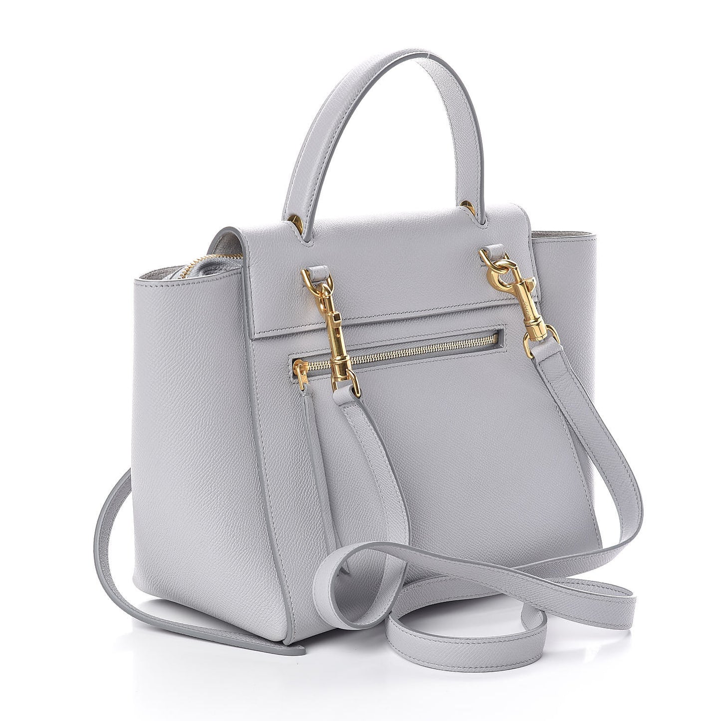 Grained Calfskin Micro Belt Bag Pearl Blue