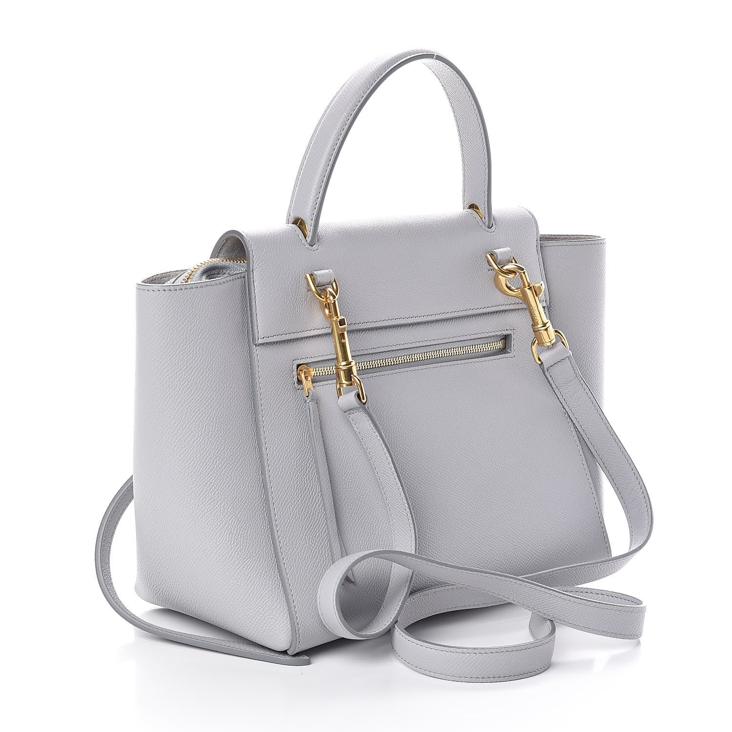 Celine Grained Calfskin Micro Belt Bag Pearl Blue 3 of 9