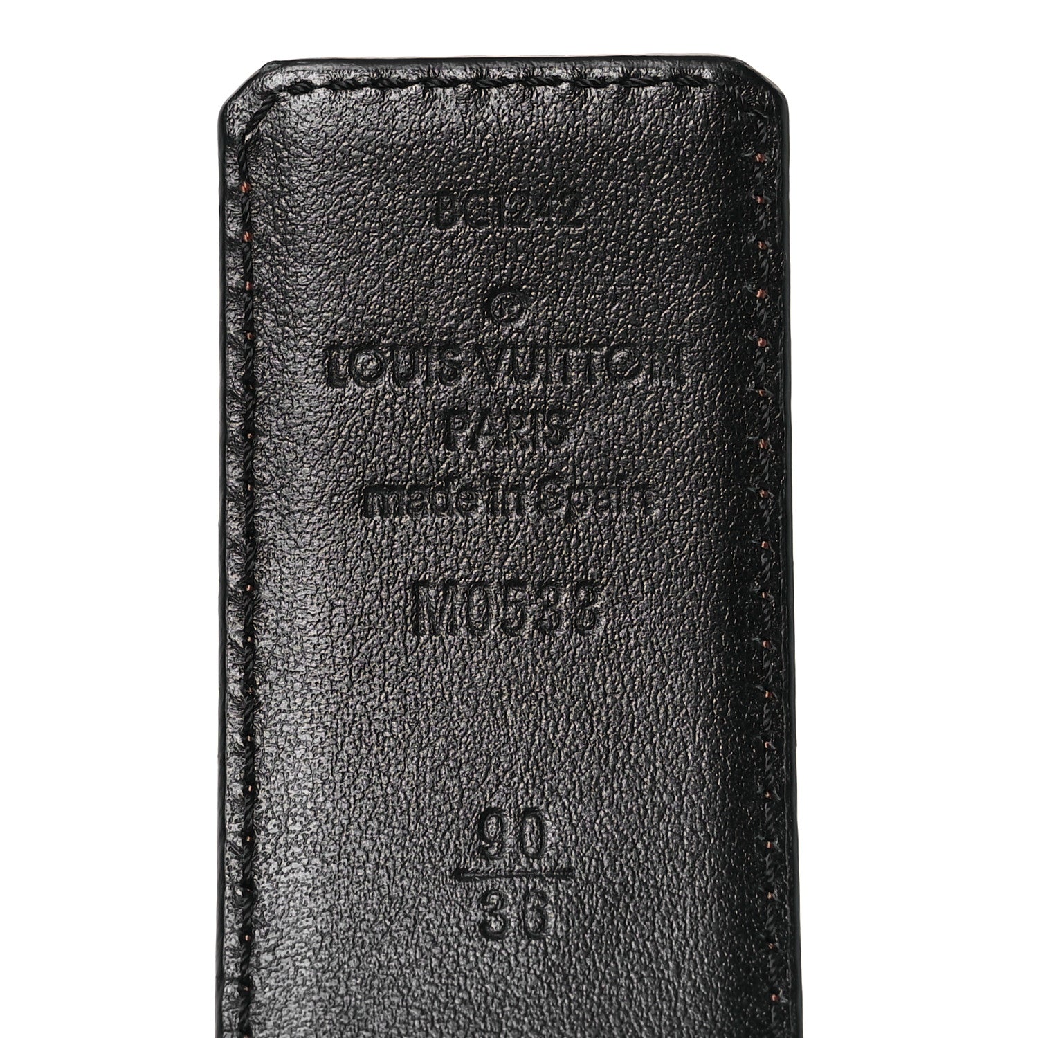 Louis Vuitton Calfskin 35mm LV Mirror Reversible Belt 90 36 Black Brown 5 of 7
