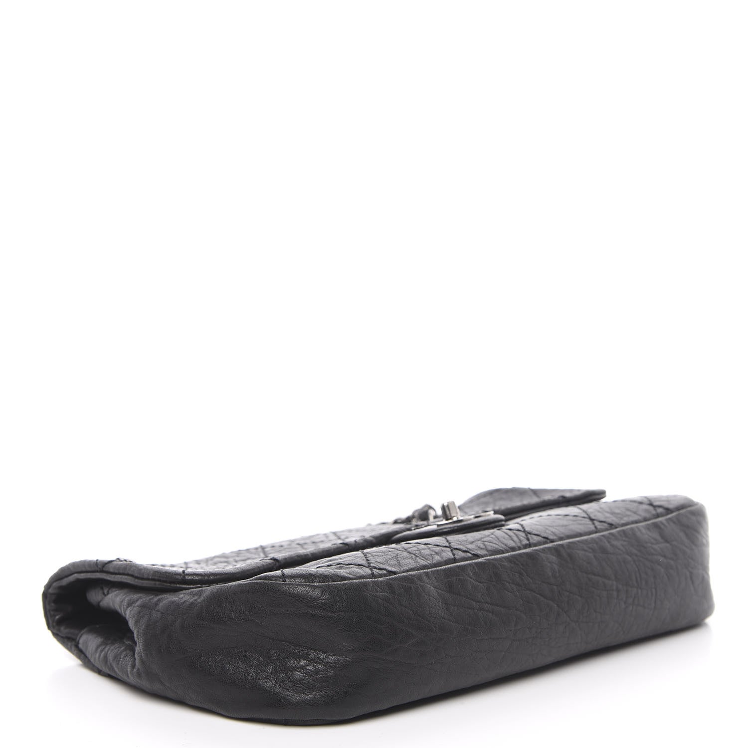 Chanel Distressed Lambskin Le Marais Ligne Flap Black 4 of 13