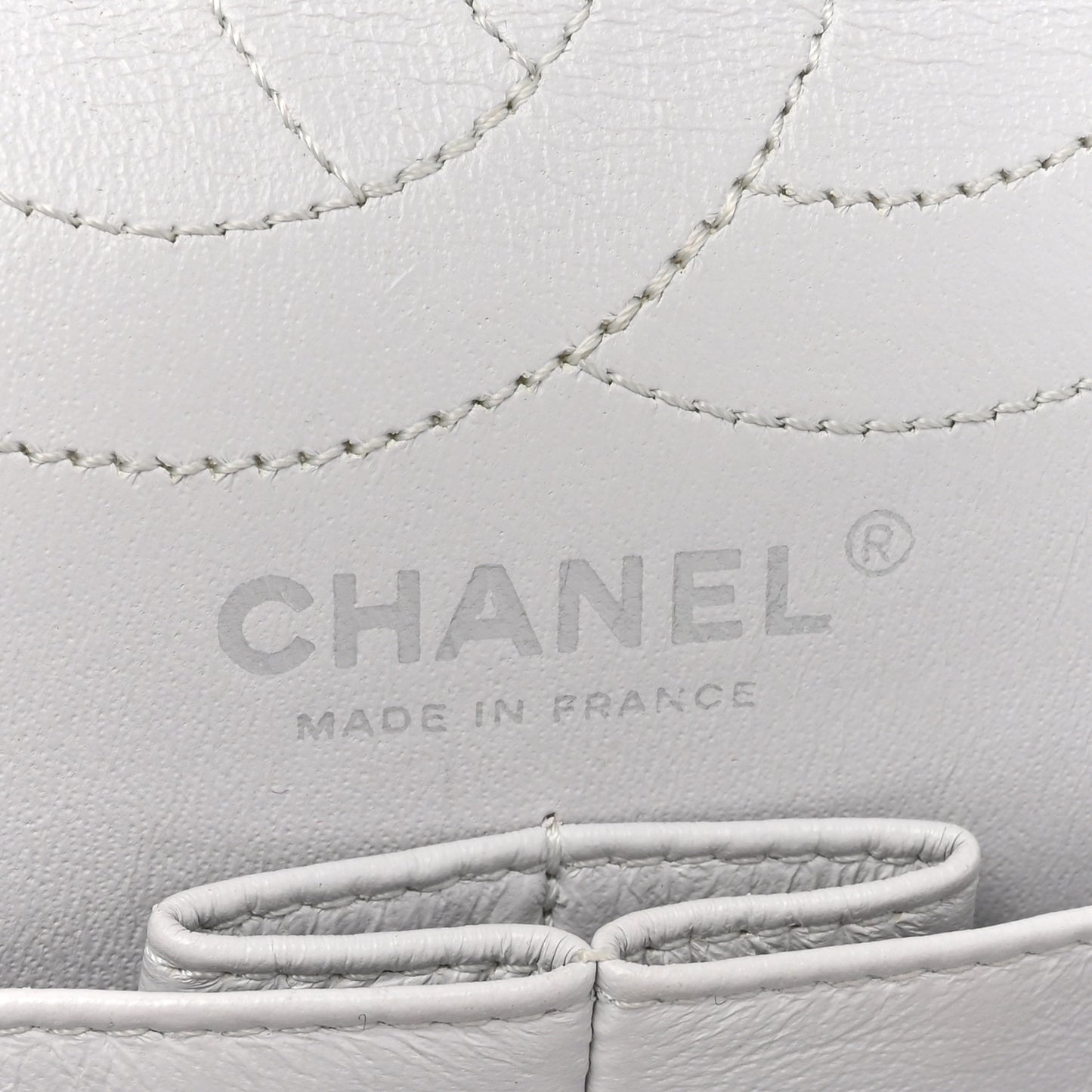 Aged Calfskin Quilted 2.55 Reissue 226 Flap White