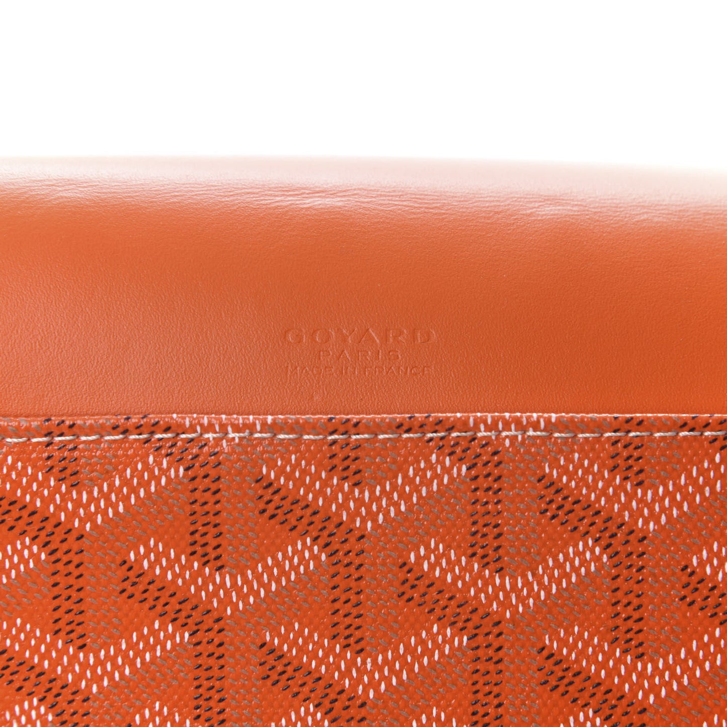 Goyardine Camondo MM Horizontal Clutch Orange
