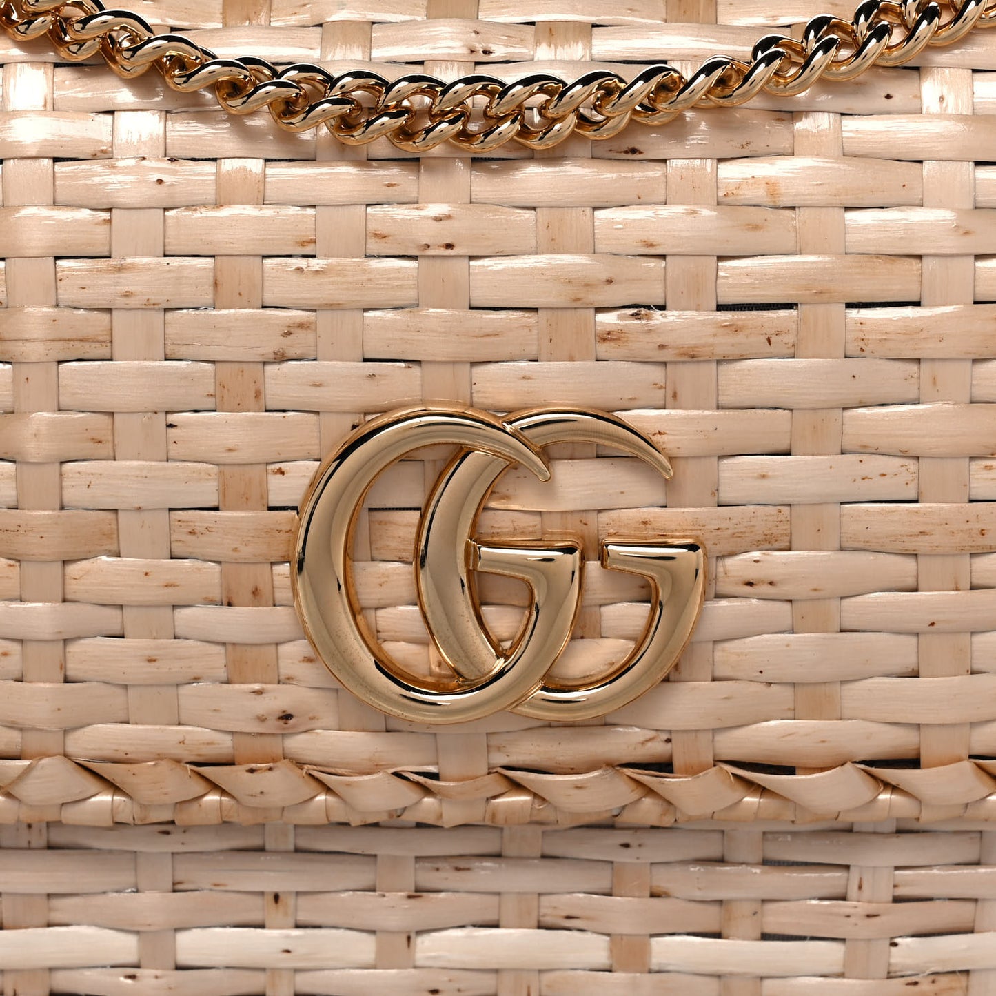 Glazed Wicker Small Cestino Shoulder Bag Natural