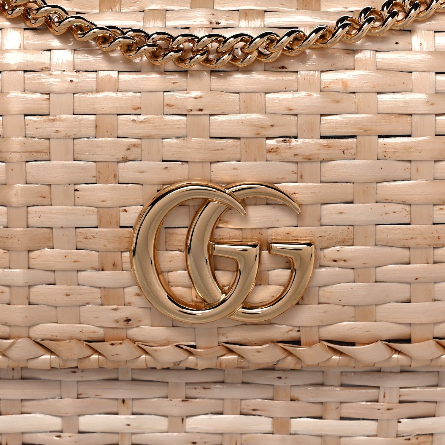 Gucci Glazed Wicker Small Cestino Shoulder Bag Natural 9 of 13