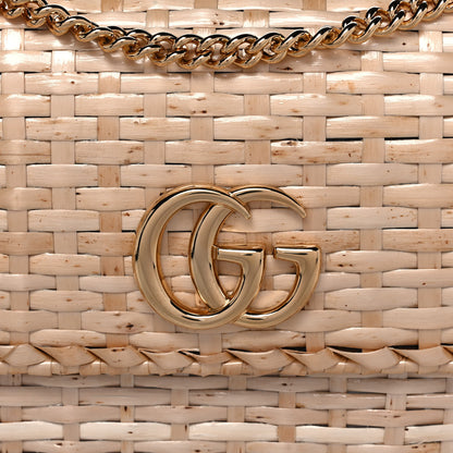 Gucci Glazed Wicker Small Cestino Shoulder Bag Natural 9 of 13