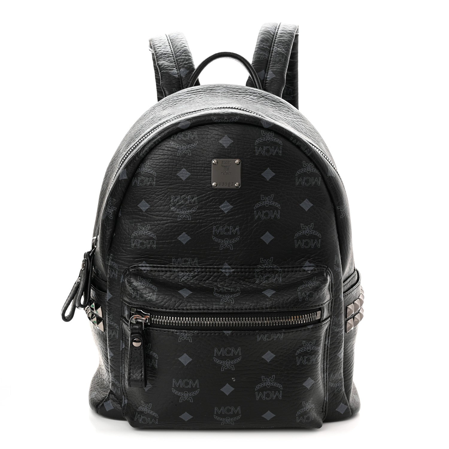 MCM Visetos Small Side Stud Stark Backpack Black 1 of 11