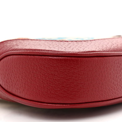 Gucci Canvas Calfskin 100 Centennial Music Small Jackie 1961 Hobo Ivory Red 8 of 11
