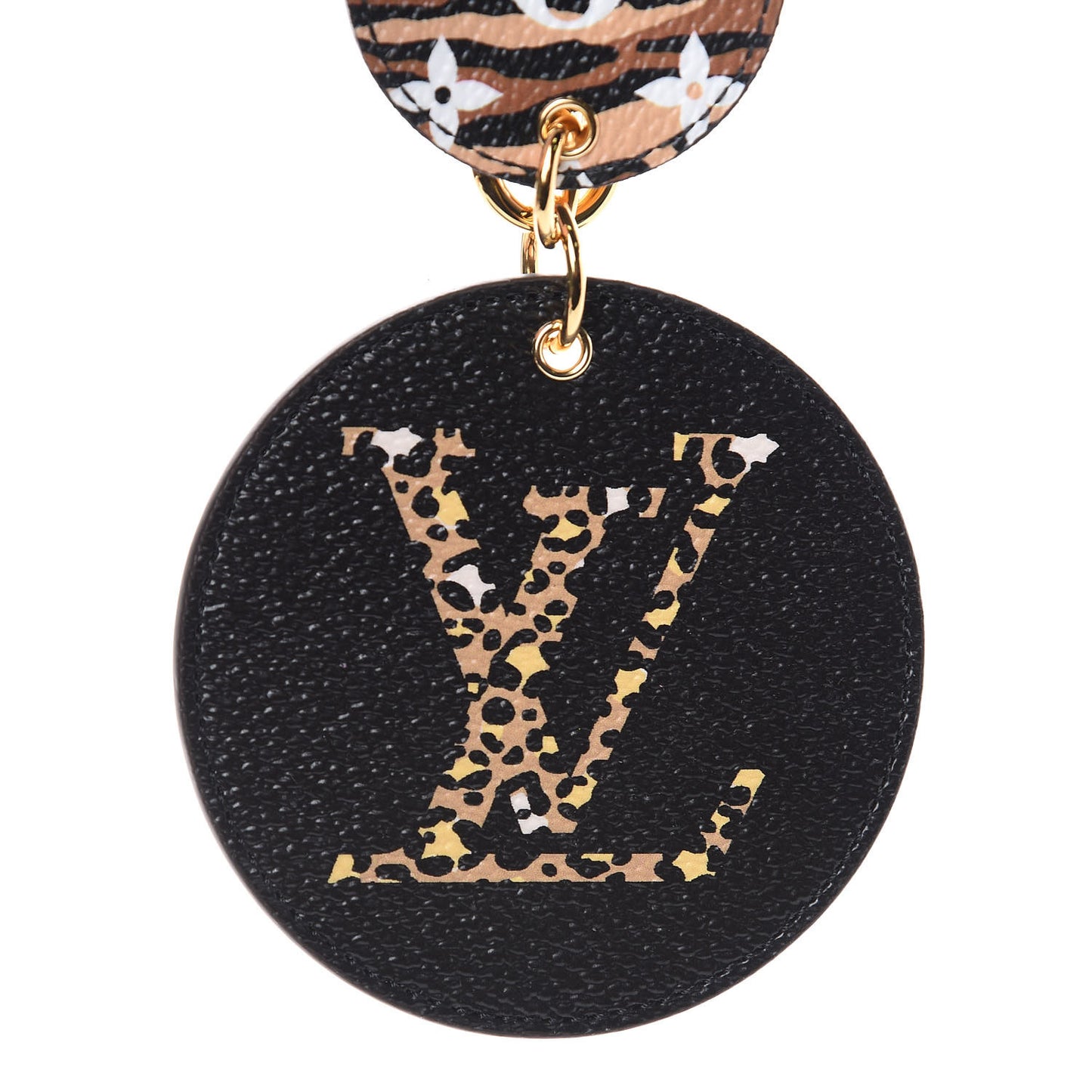 Monogram Giant Jungle Bag Charm Key Holder Black