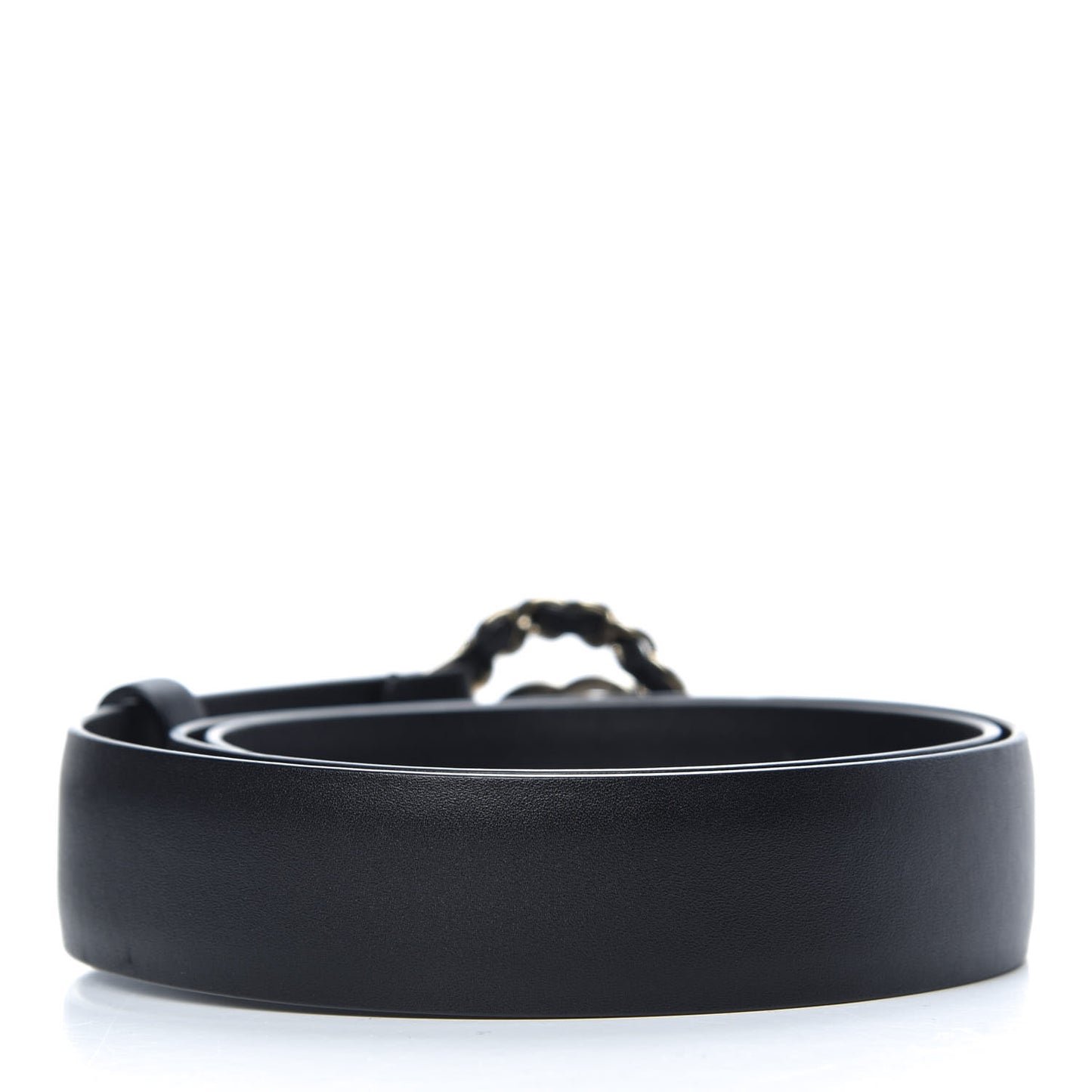 Calfskin CC Chain Belt 75 30 Black