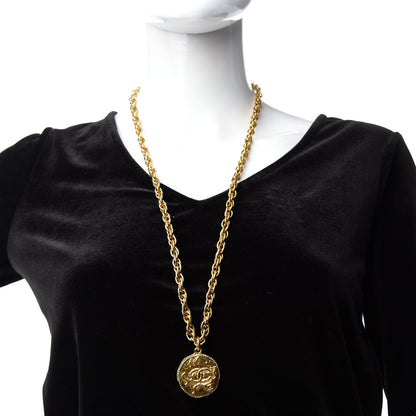 Chanel CC Chain Pendant Long Necklace Gold 2 of 8