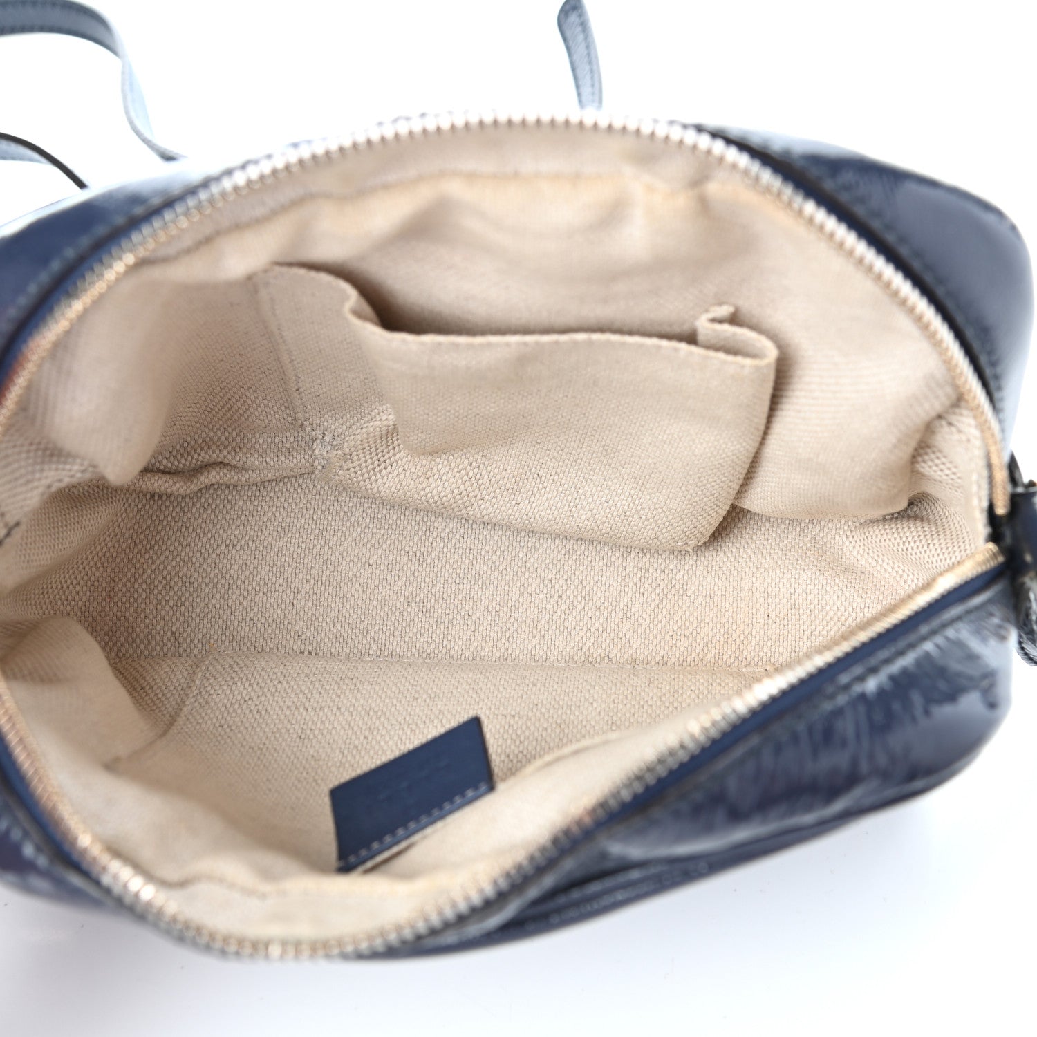 Gucci Vernice Naplack Small Soho Disco Bag Uniform Blue 5 of 9
