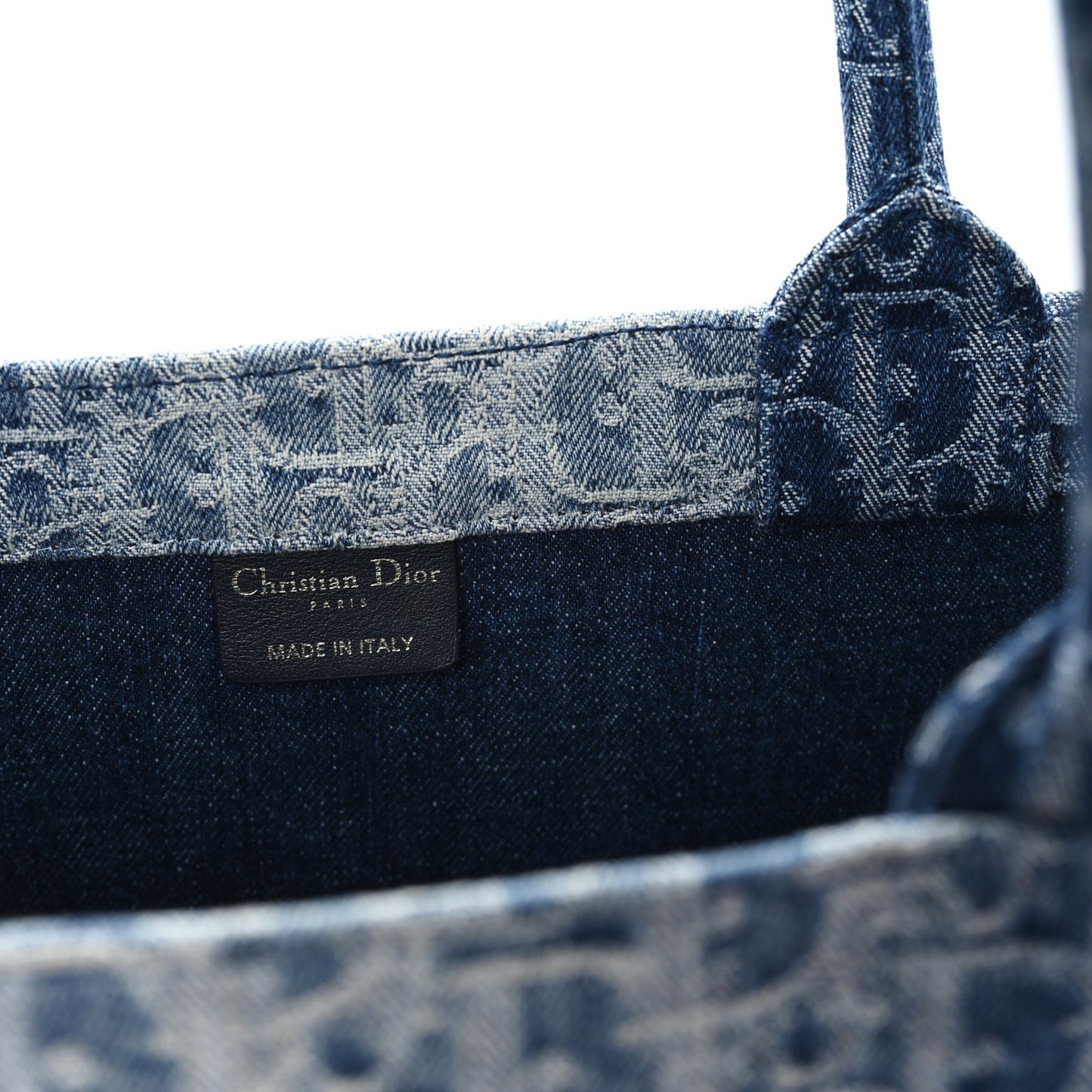 Oblique Denim Large Book Tote Blue