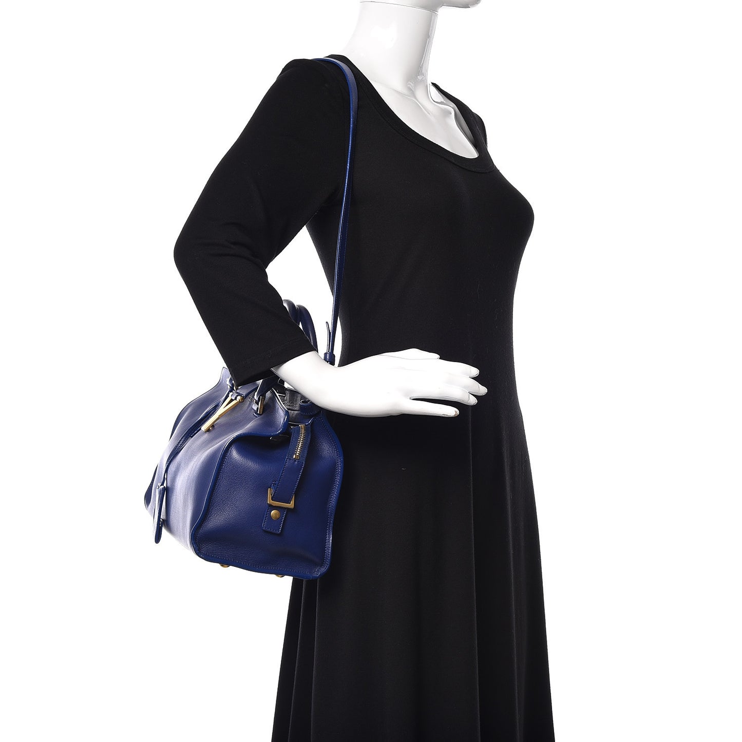 Calfskin Small Classic Y Cabas Royal Blue
