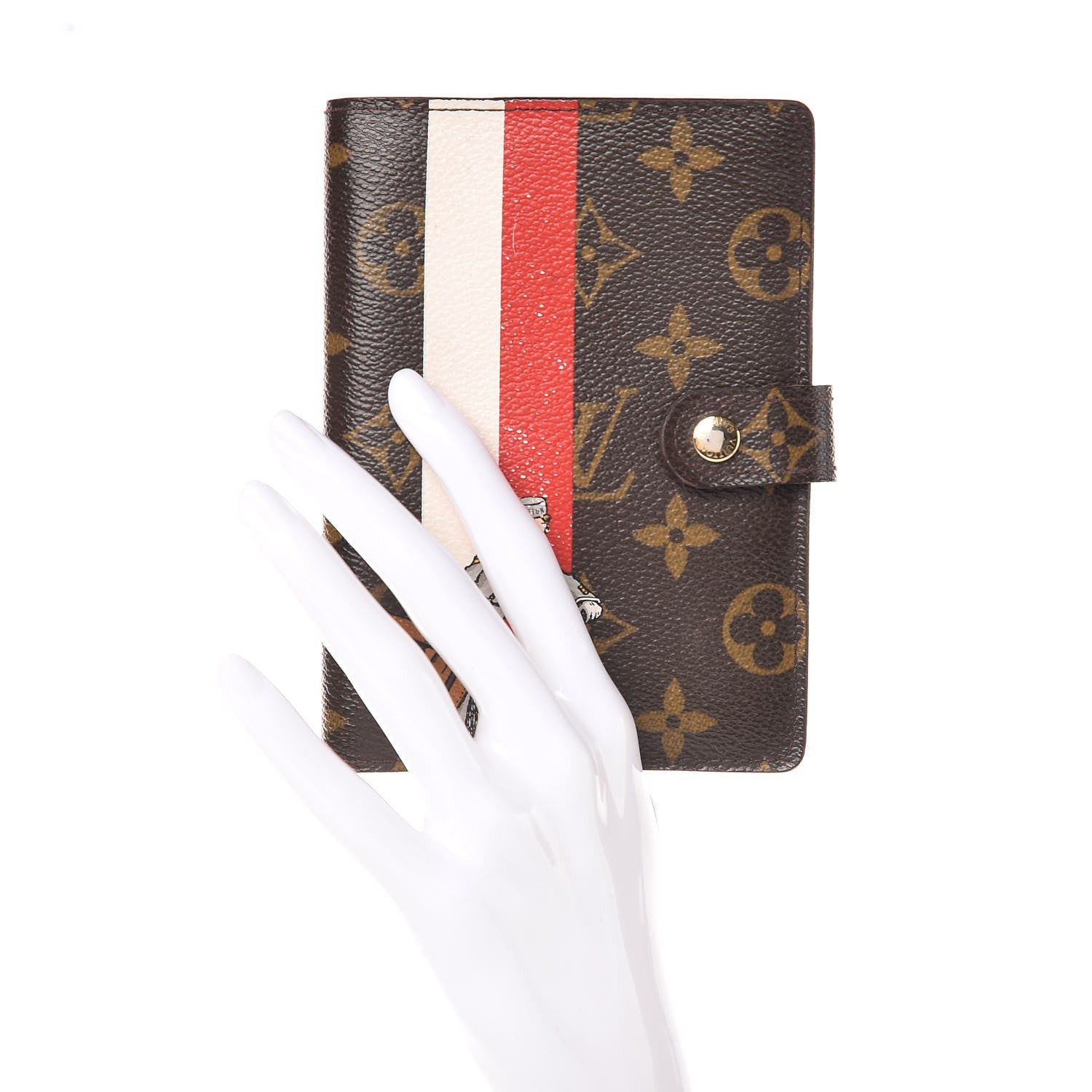 Louis Vuitton Monogram Groom Small Ring Agenda Cover Red 2 of 8