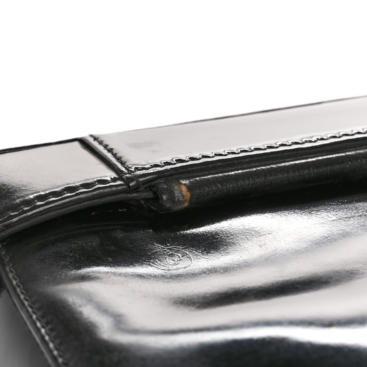 Patent CC Vanity Cosmetic Case Black