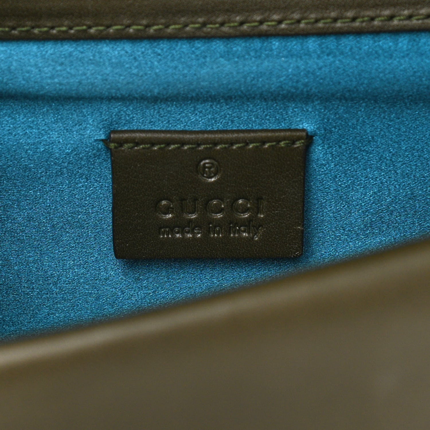 Gucci Velvet Moon Calfskin Crystal GG Monogram Small Dionysus Shoulder Bag Dark Olive Rose Gold 6 of 12