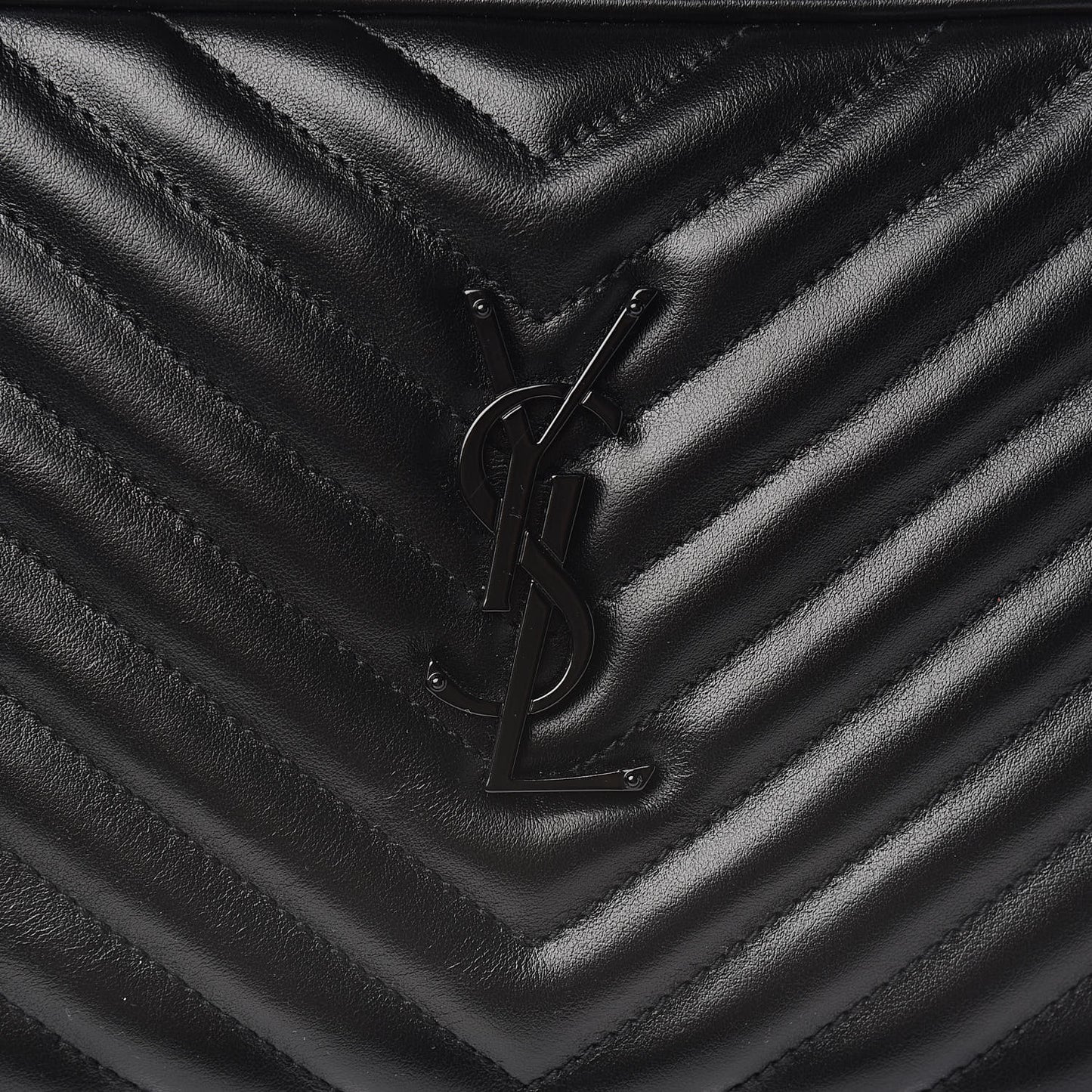 Calfskin Matelasse Monogram Lou Camera Bag Black