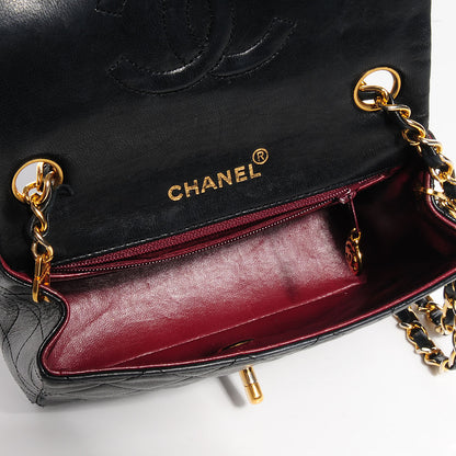 Chanel Lambskin Quilted Mini Square Flap Black 5 of 10
