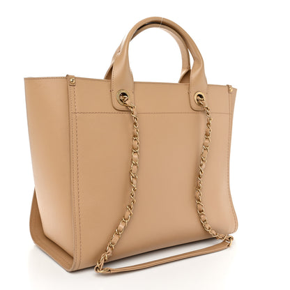 Chanel Caviar Small Studded Deauville Tote Beige 3 of 11