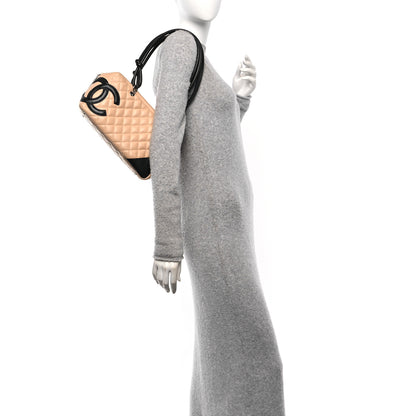 Chanel Calfskin Quilted Large Cambon Bowler Beige Black 2 of 10
