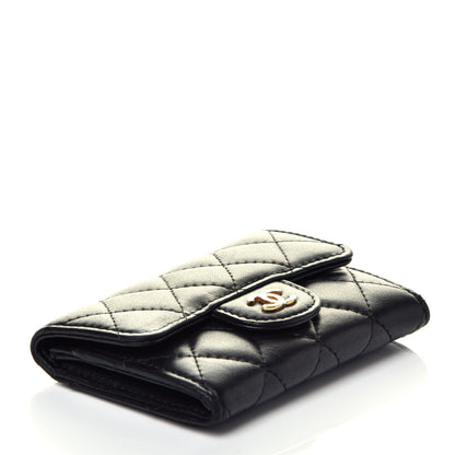 Chanel Lambskin Quilted Flap Card Holder Black 4 of 8