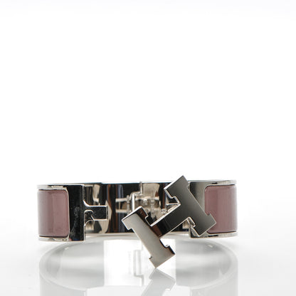 Hermes Enamel Wide Clic Clac H Bracelet PM Rose Poudre 5 of 5