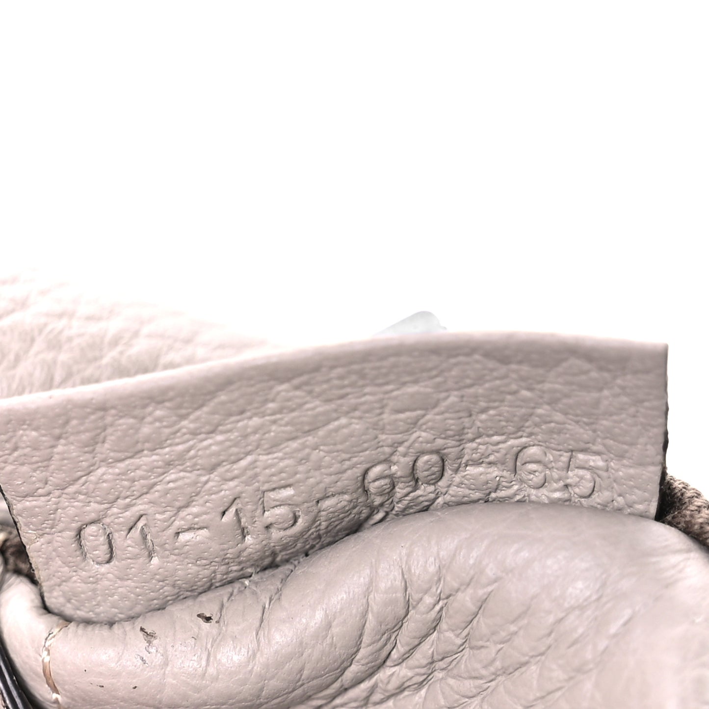 Grained Calfskin Small Marcie Saddle Bag Cashmere Grey