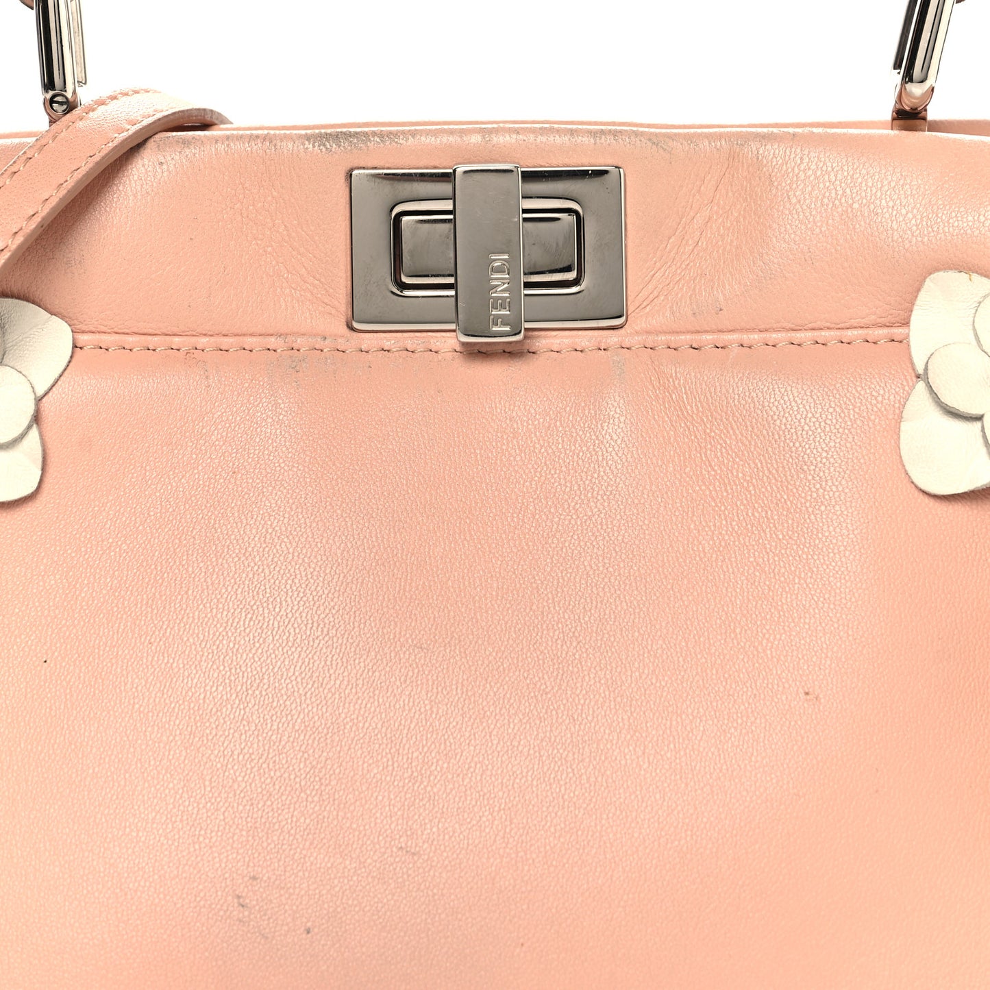 Nappa Rosebud Mini Peekaboo Iconic Satchel Baby Pink
