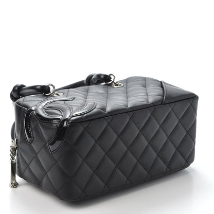 Chanel Calfskin Quilted Small Cambon Bowler Black 3 of 10