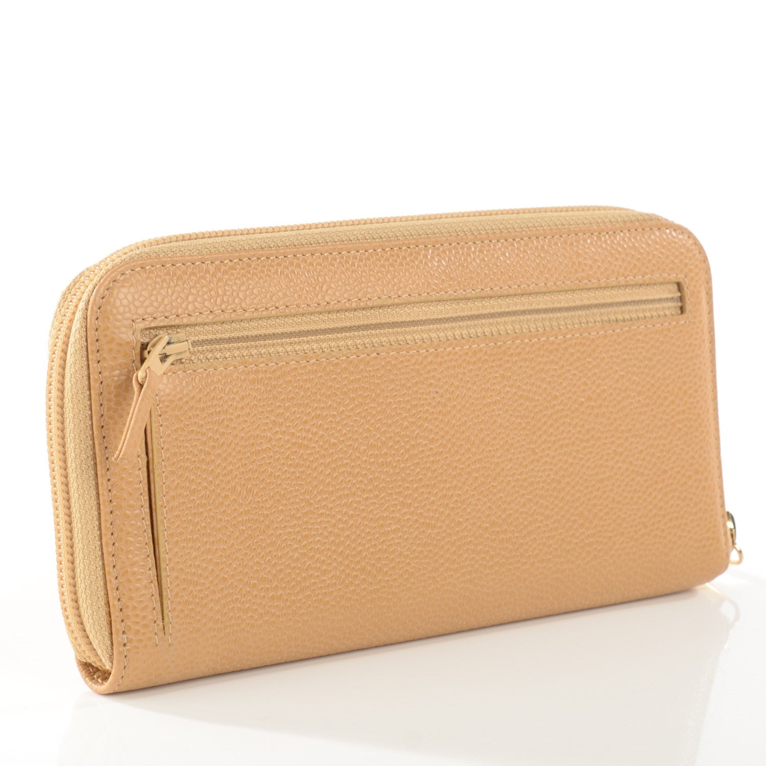 Chanel Caviar Large Timeless CC Zip Around Wallet Beige 3 of 8
