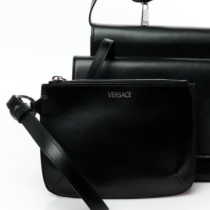 Versace Calfskin Cargo Modular Messenger Bag Black 15 of 22