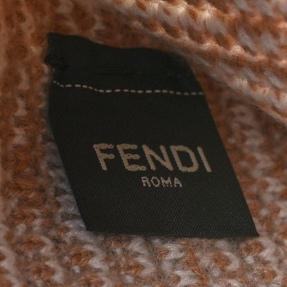 Fendi Fabric Calfskin FF Woven Large Flat Pouch Cammello 7 of 9