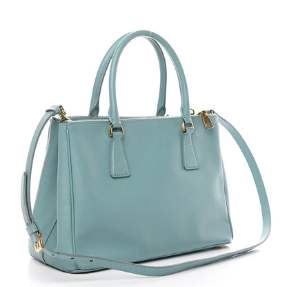 Prada Saffiano Small Galleria Double Zip Tote Anice 2 of 17