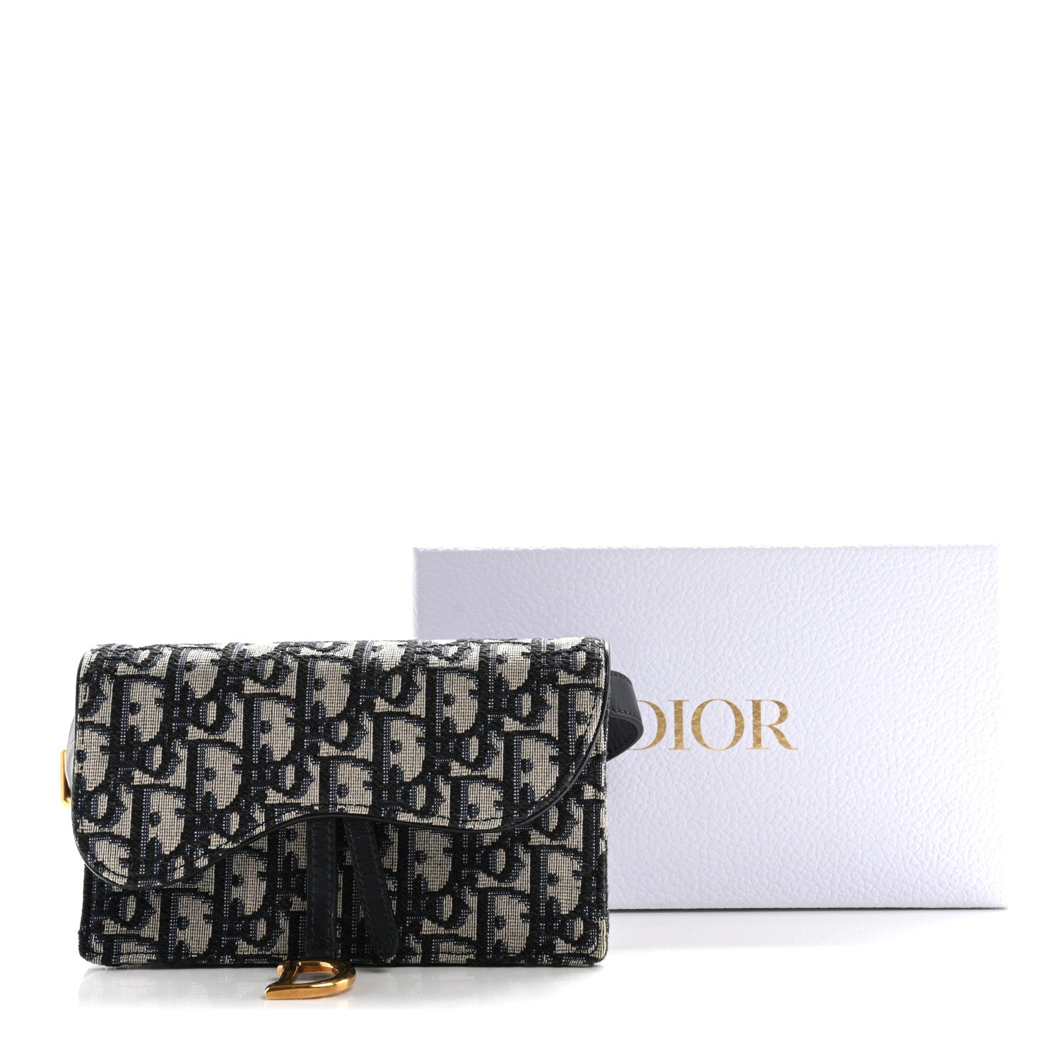 Christian Dior Oblique Saddle Belt Bag Blue 12 of 12