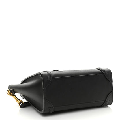 Celine Smooth Calfskin Nano Luggage Black 4 of 12