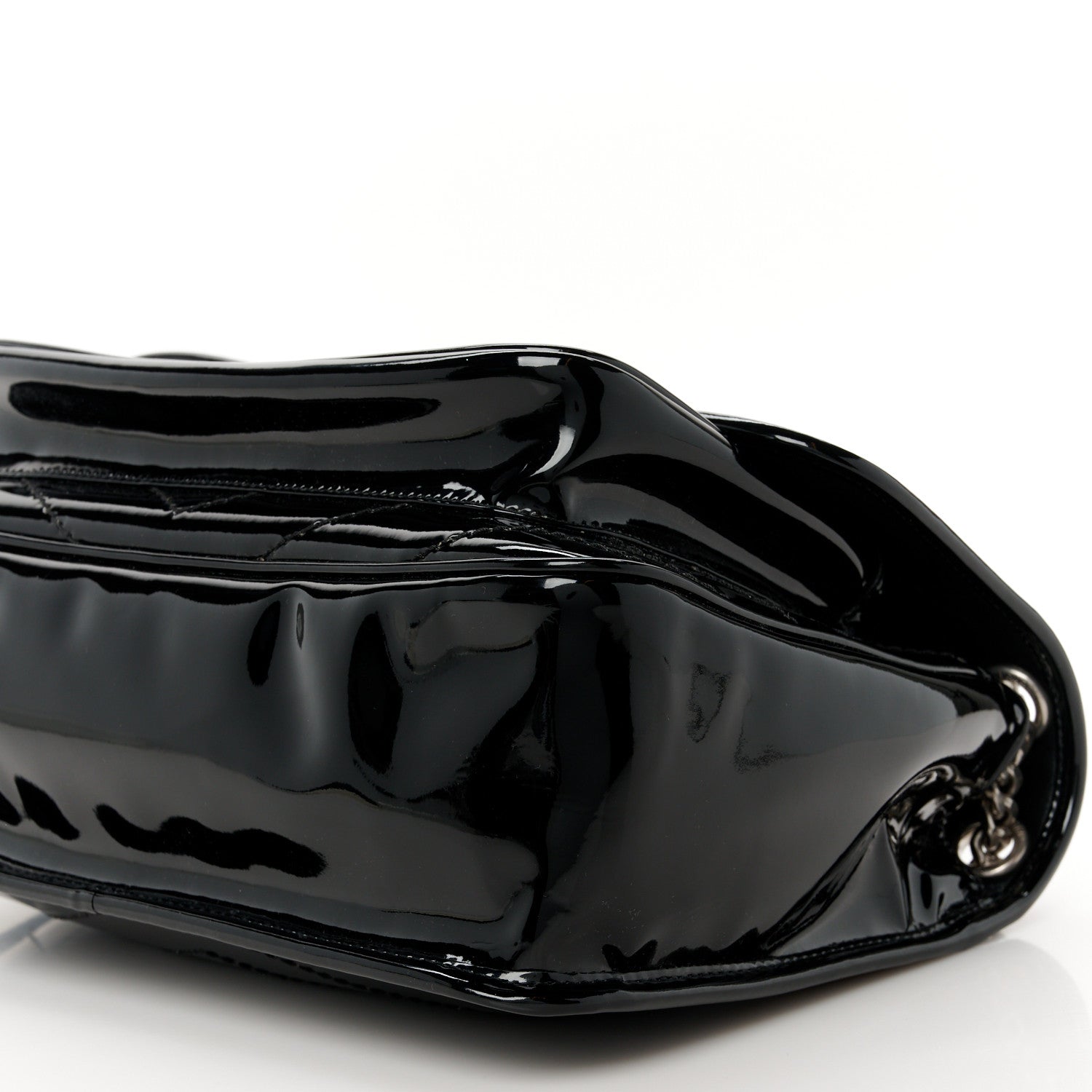 Saint Laurent Patent Matelasse Monogram Medium Niki Chain Satchel Black 10 of 10