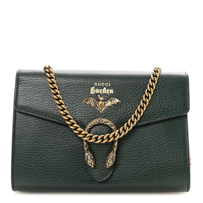 Gucci Calfskin Garden Dionysus Chain Wallet Emerald 1 of 10