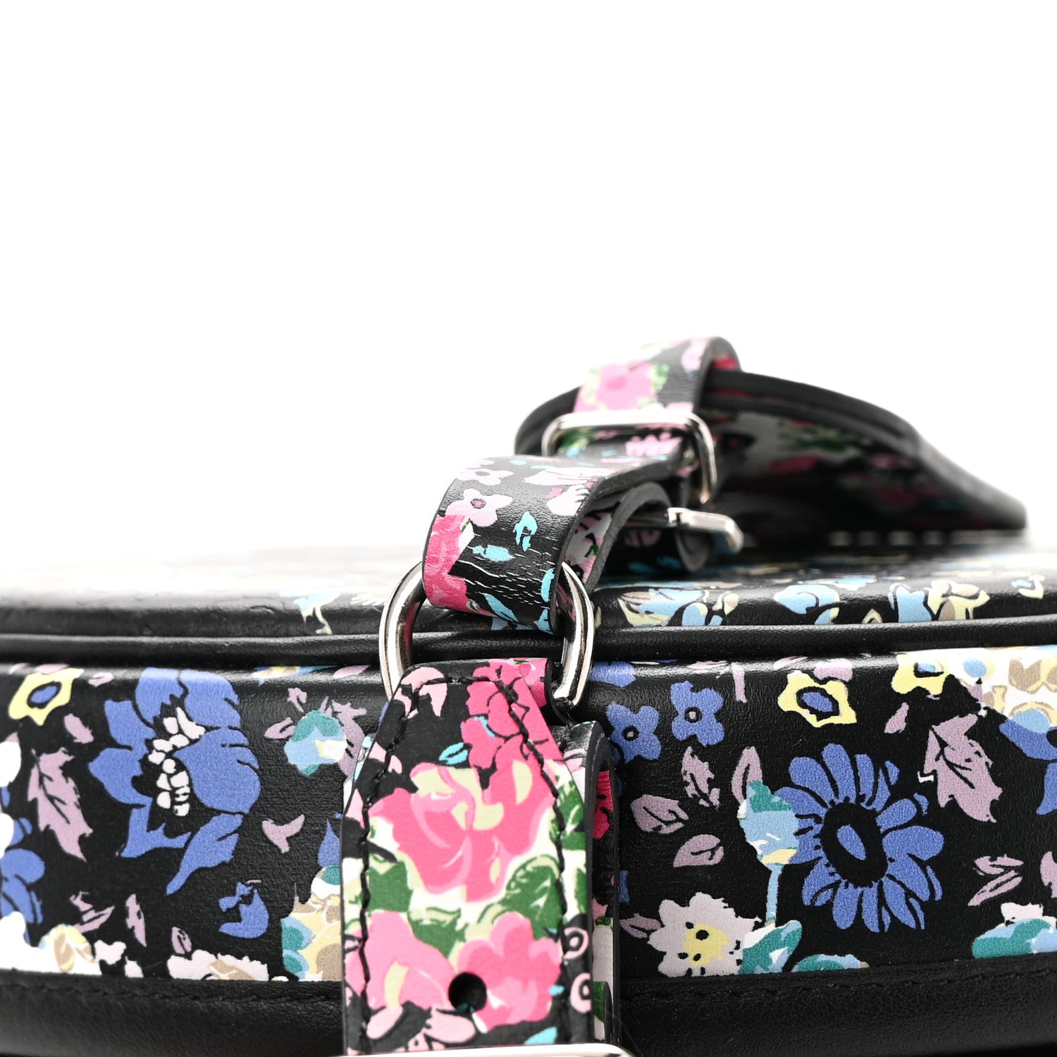 Louis Vuitton Calfskin Floral Print Petite Boite Chapeau Black 16 of 16