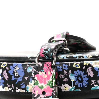 Louis Vuitton Calfskin Floral Print Petite Boite Chapeau Black 16 of 16