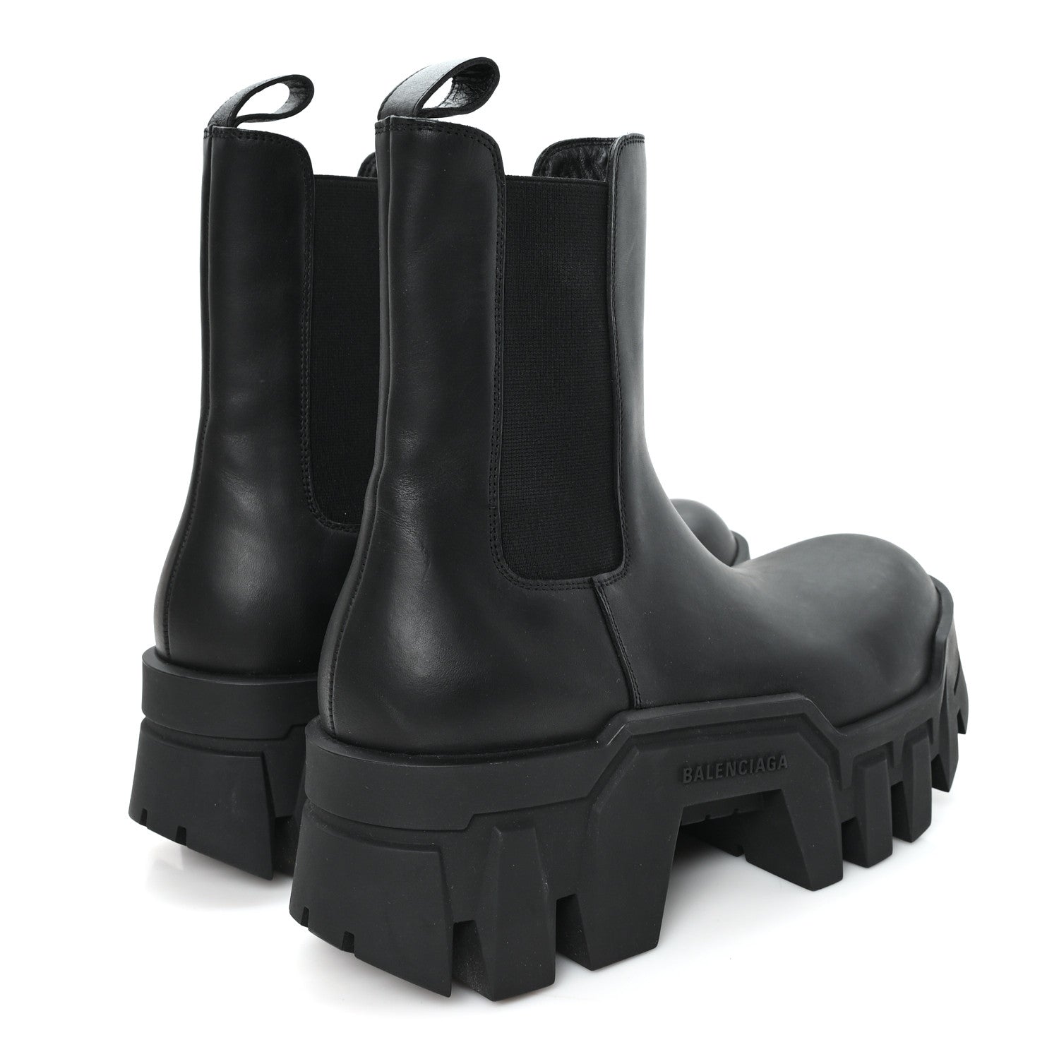 Balenciaga Smooth Calfskin Bulldozer Chelsea Boots 38 Black 5 of 10