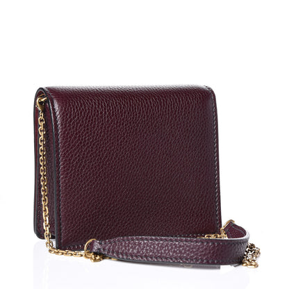 Christian Dior Grained Calfskin D-Bee Crossbody Burgundy 2 of 9