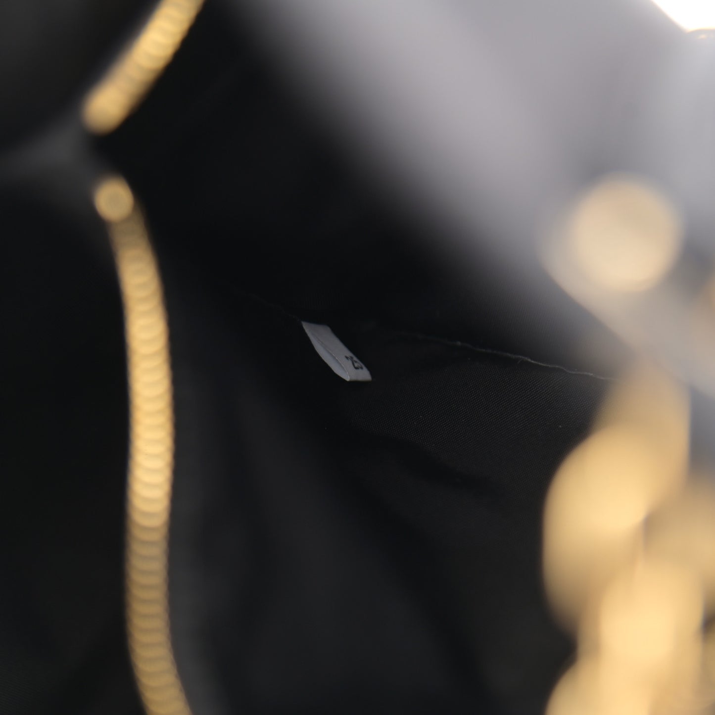Tessuto Nylon Chain Shoulder Bag Black