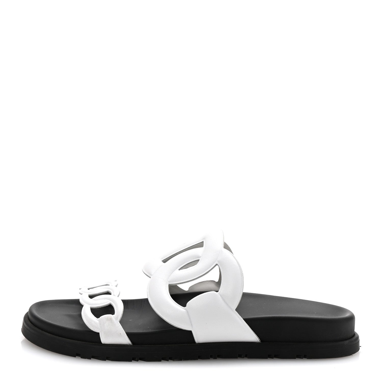 Hermes Nappa Womens Extra Sandals 38 White 1 of 10