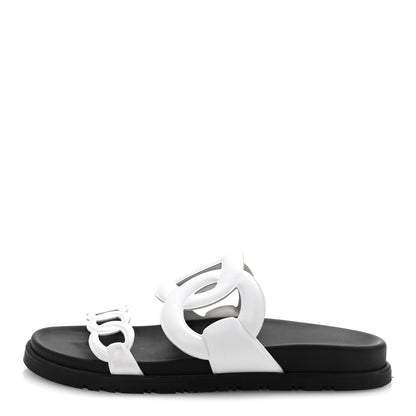 Hermes Nappa Womens Extra Sandals 38 White 1 of 10