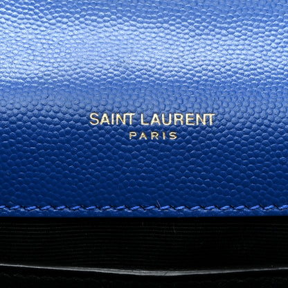 Saint Laurent Grain De Poudre Small Classic Monogram Kate Satchel Royal Blue 7 of 11